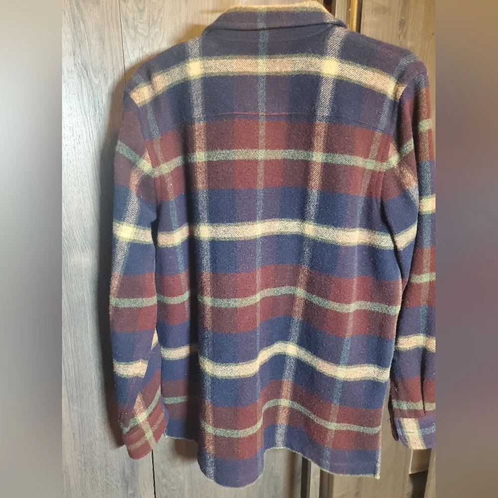 Ralph Lauren wool zipper front shirt jacket size XL plaid flannel 100% lambswool - Picture 6 of 7